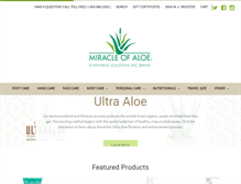 Tablet Screenshot of miracleofaloe.com